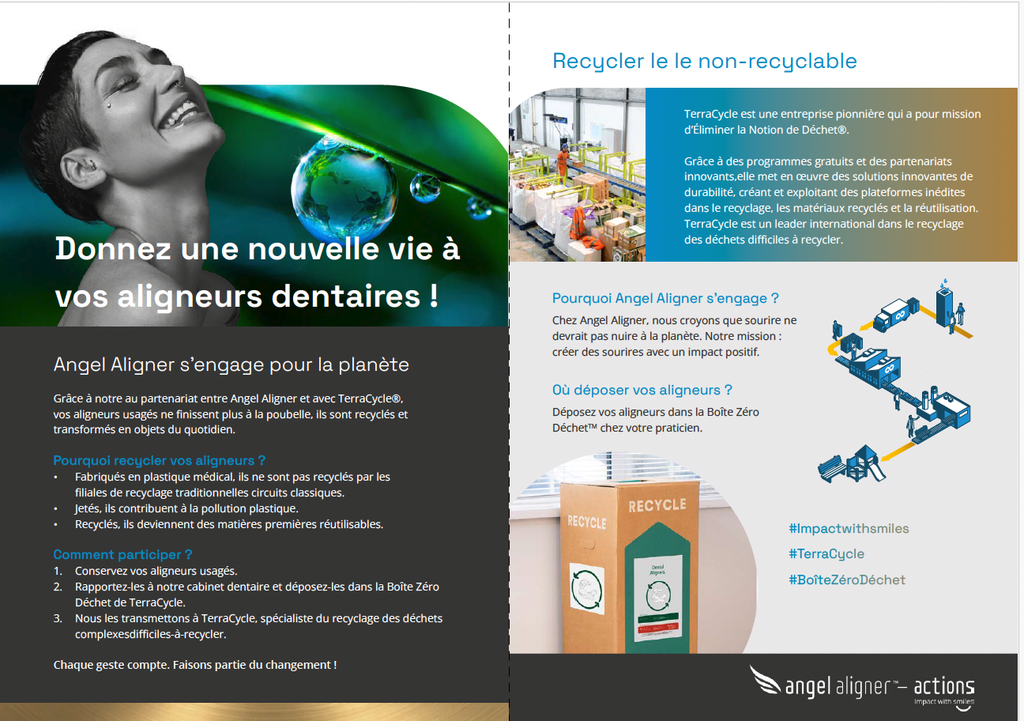 Angel Aligner™ Recycling-Programm Patientenflyer - Französisch